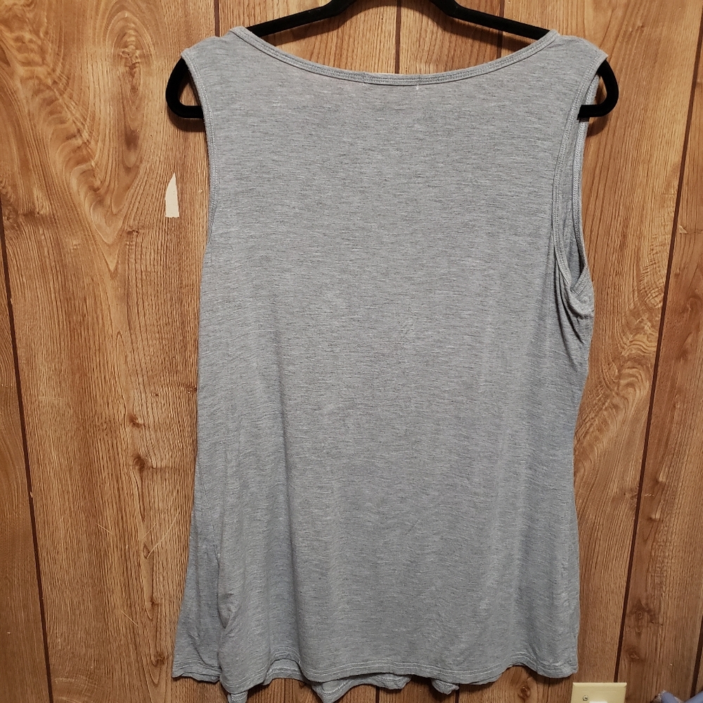 Maternity Nursing Tank Top Size Lg Gray Layered Look Layering Piece Bearsland - Picture 2 of 5
